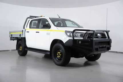 2020 Toyota Hilux GUN126R Facelift SR (4x4) White 6 Speed Automatic Double Cab Chassis Bentley Canning Area Preview