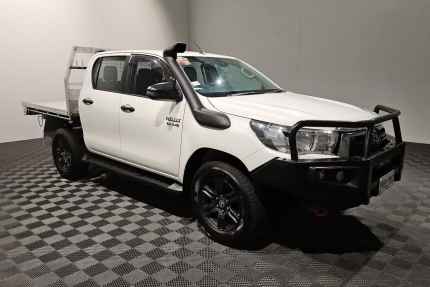 2020 Toyota Hilux GUN126R SR Double Cab White 6 Speed Sports Automatic Cab Chassis Acacia Ridge Brisbane South West Preview