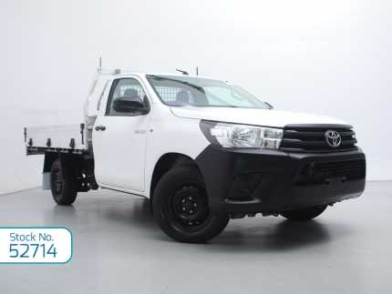 2017 Toyota Hilux TGN121R Workmate White 6 Speed Automatic Cab Chassis Jandakot Cockburn Area Preview