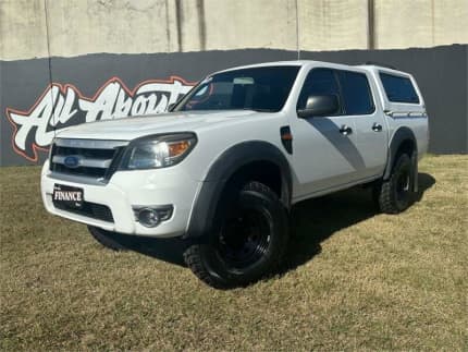 2009 Ford Ranger PK XL Crew Cab 4x2 Hi-Rider White 5 Speed Automatic Cab Chassis Woodridge Logan Area Preview