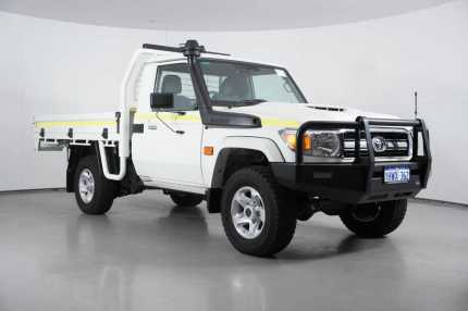 2022 Toyota Landcruiser 70 Series Vdjl79R LC79 GXL White 5 Speed Manual Cab Chassis Bentley Canning Area Preview