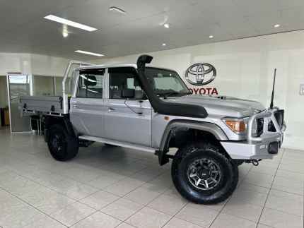 2022 Toyota Landcruiser 7C71490B0 GXL 4.5L Tual DualChassis Silver Pearl Manual Cab Chassis Bungalow Cairns City Preview