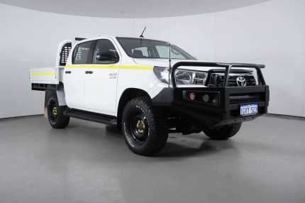 2019 Toyota Hilux GUN126R MY19 SR (4x4) White 6 Speed Automatic Double Cab Chassis Bentley Canning Area Preview