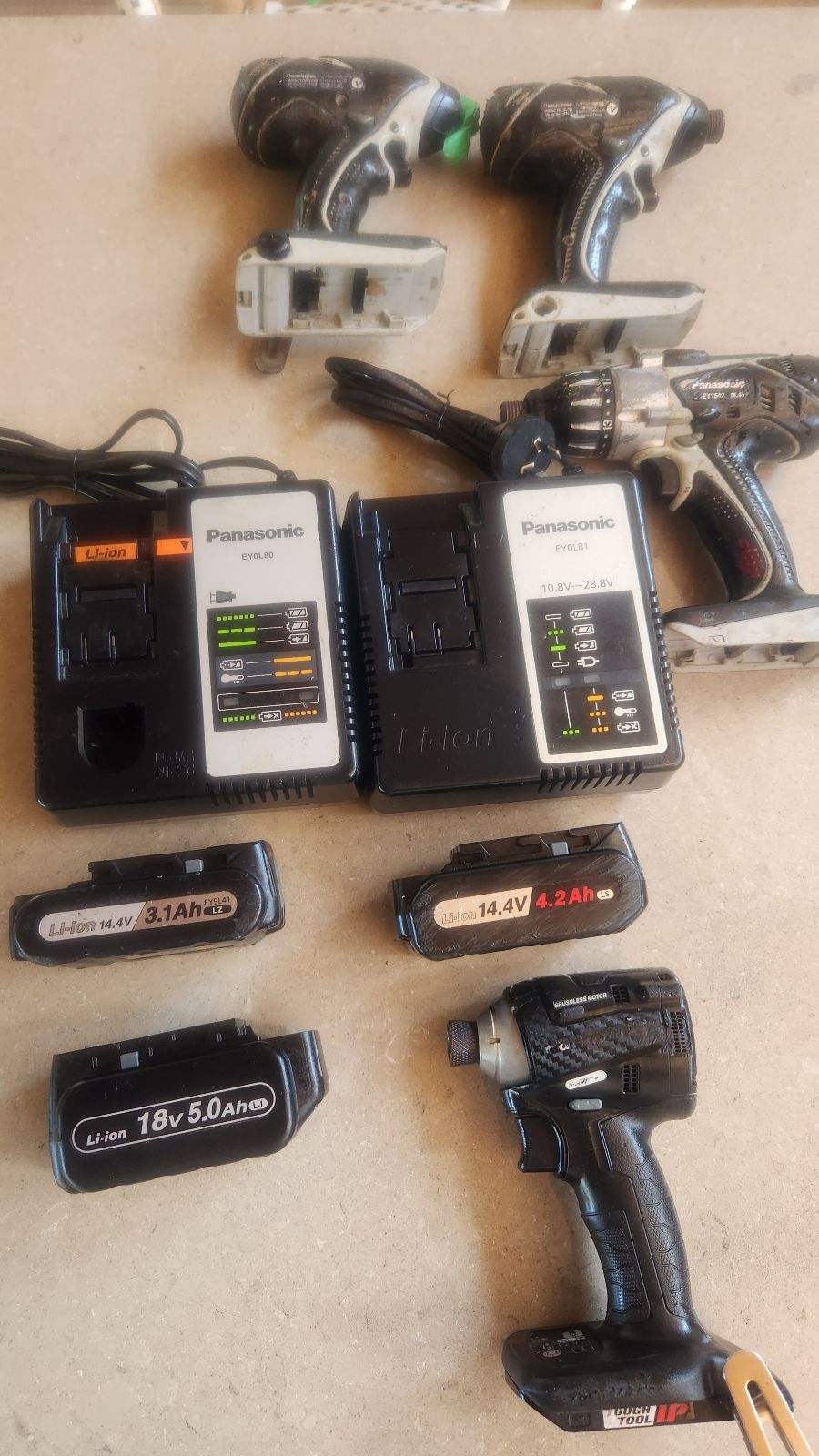 Impact Driver Panasonic Drill Battery Charger Panasonic