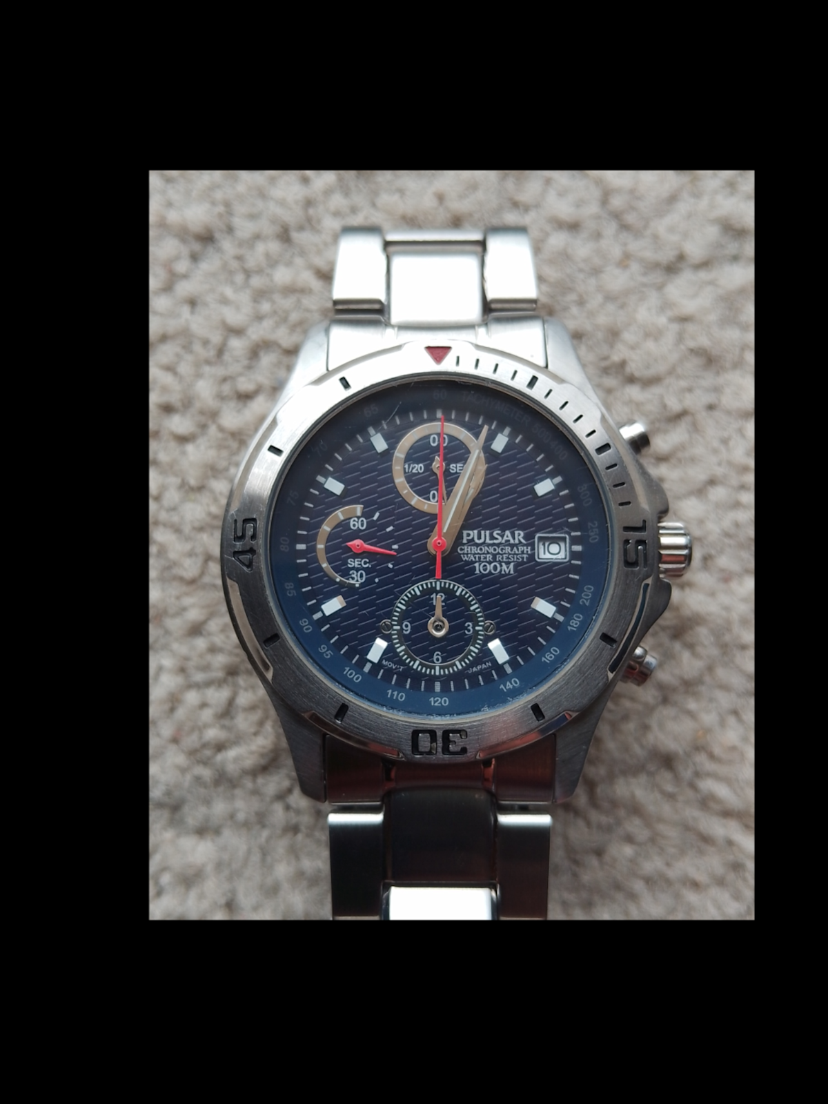 Pulsar YM92-X085 Chronograph Watch Watches in Burleigh