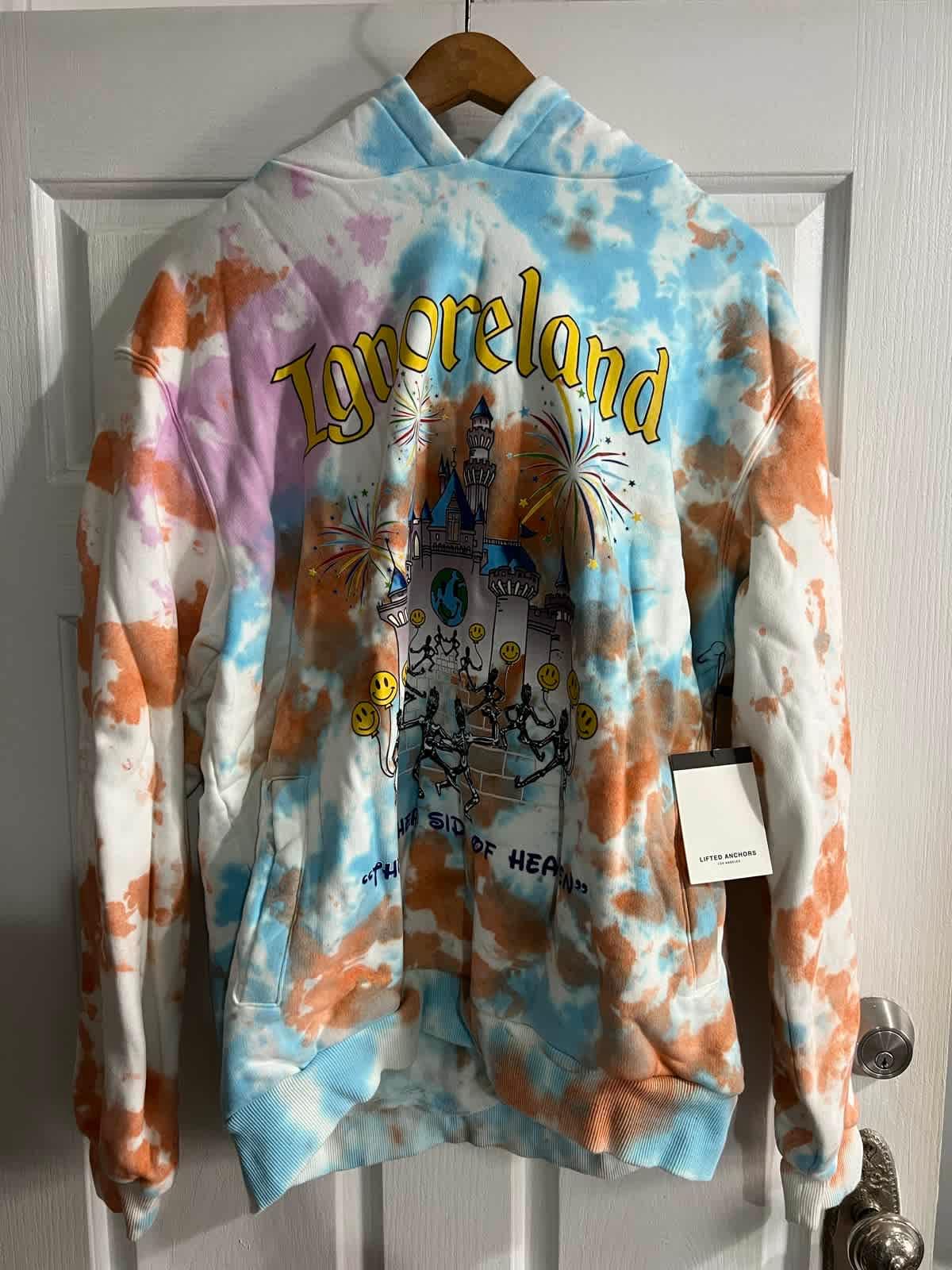 Mens Lifted Anchors Ignoreland Tie Dye Hoodie Tops in Canada