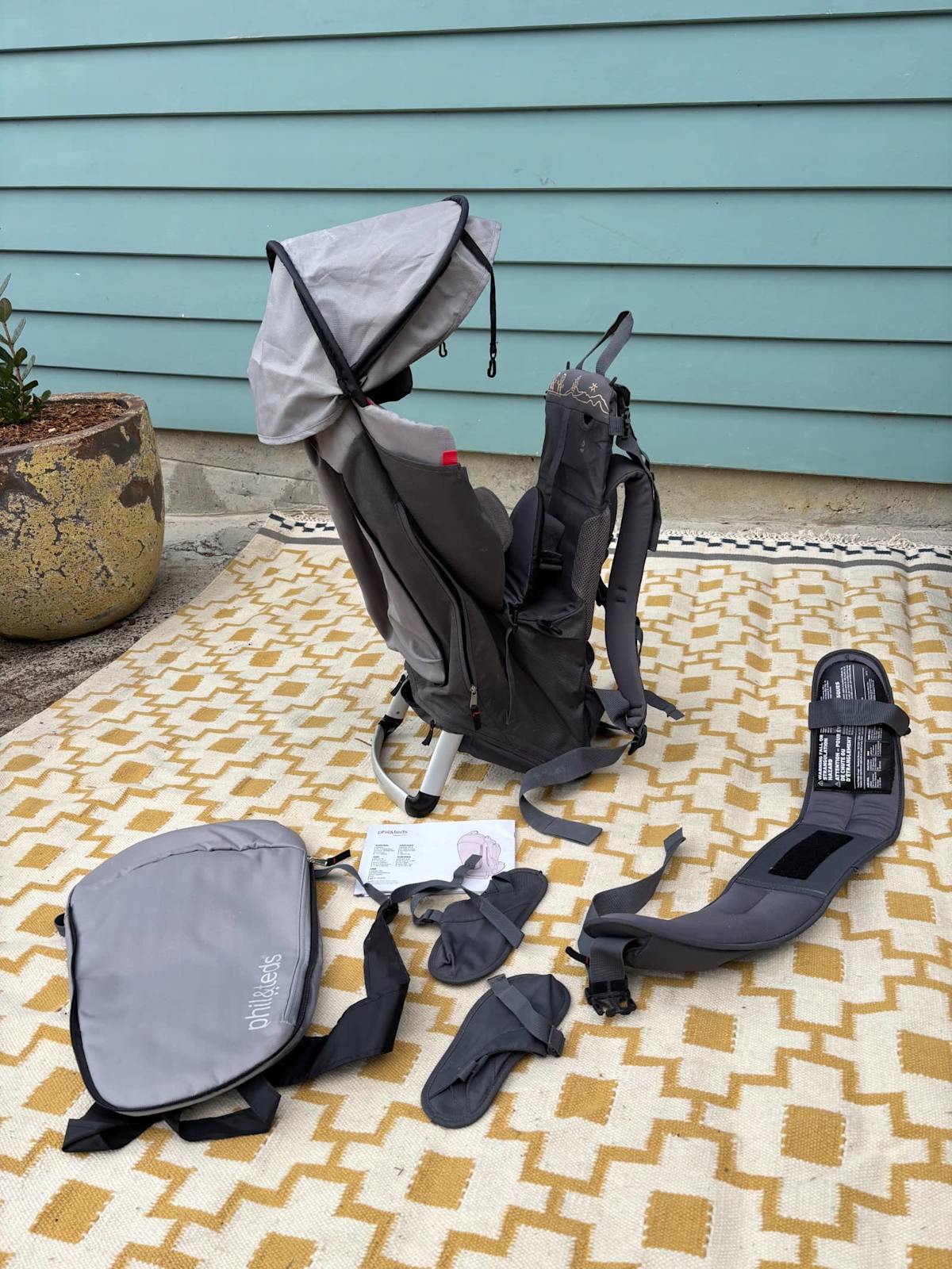 Phil Teds Escape Baby Carrier Backpack Grey Baby Carriers in