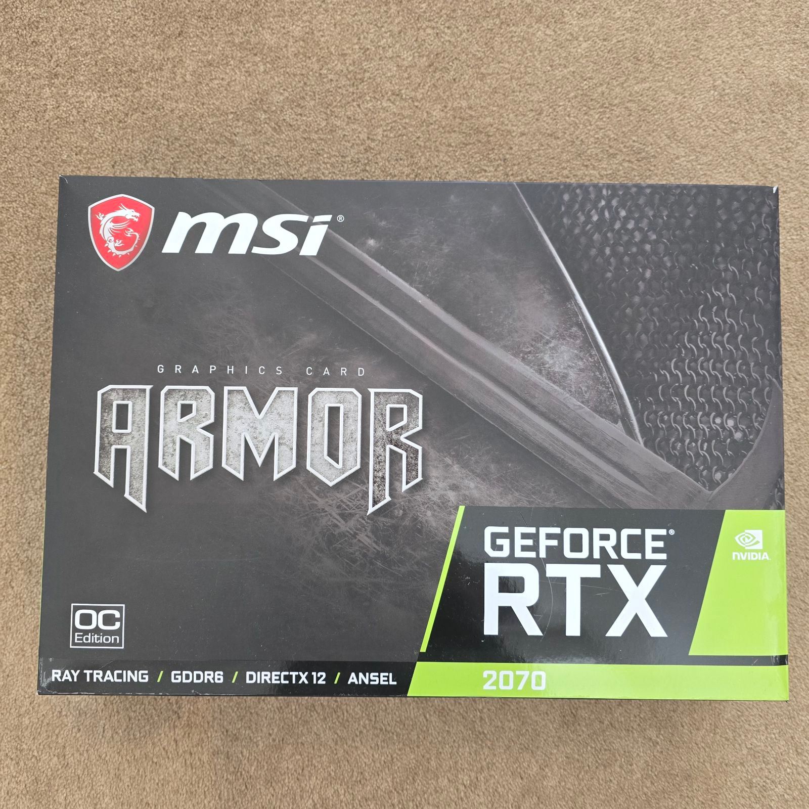 MSI NVIDIA GEFORCE RTX 2070 8GB DDR6 GRAPHICS CARD