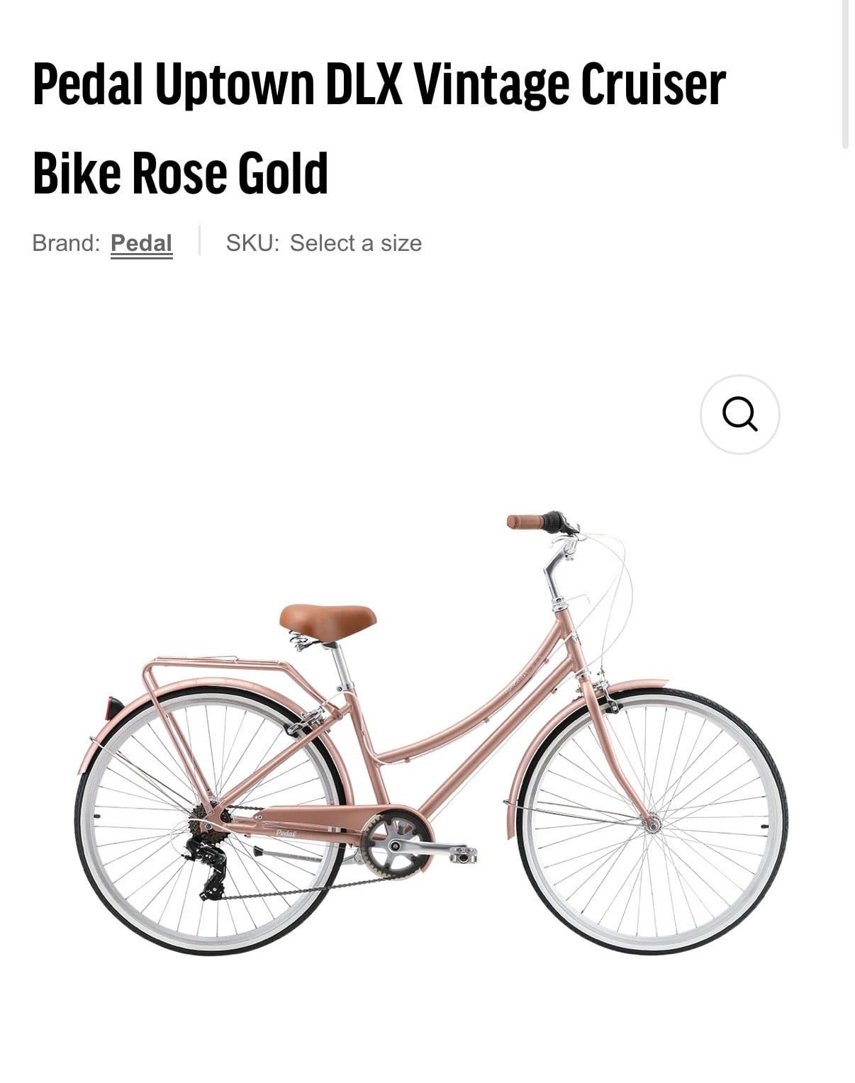 Bayside Cruiser Bicycle Kent Bayside Rose Gold 26