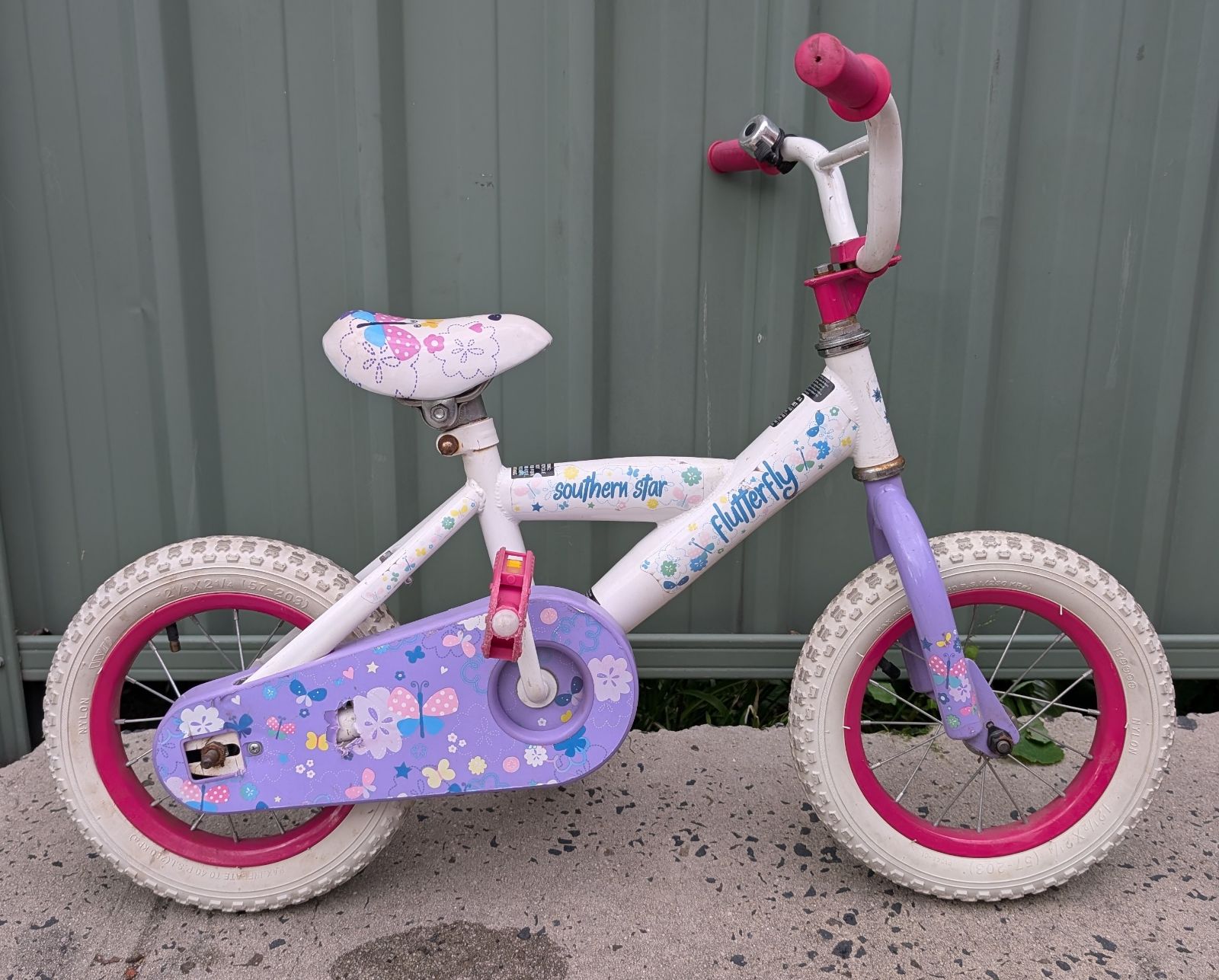 12 inch Southern Star Girls Bike White Frame Kid's