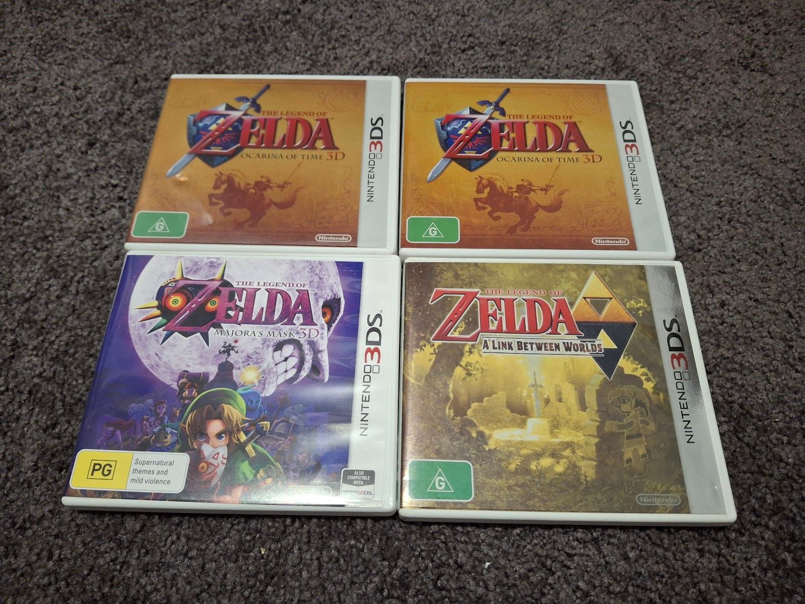 The Legend of Zelda 3DS titles Ocarina of Time, Majoras Mask, A