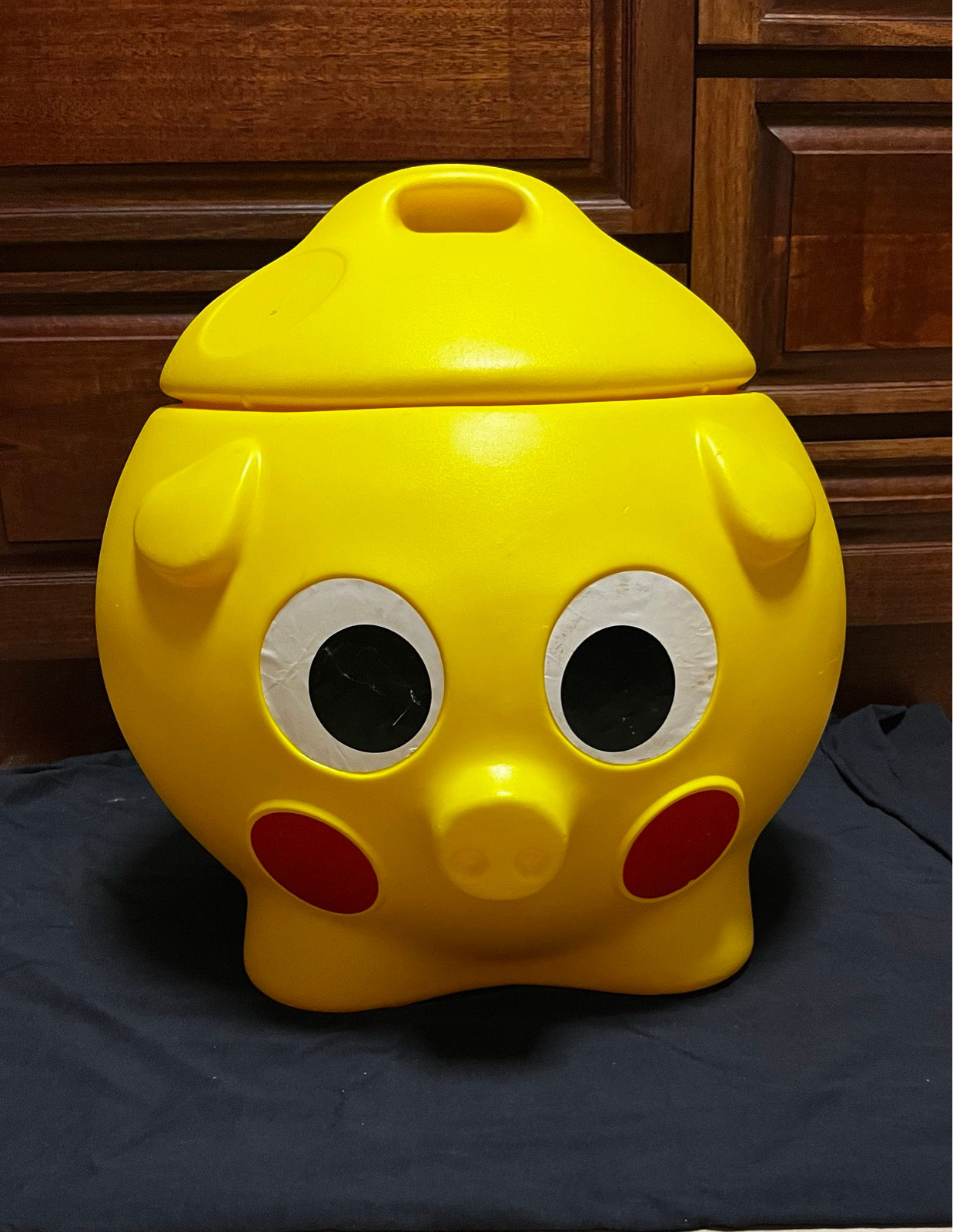 Toy Box Yellow Pig Toy RARE Vintage Little Tikes Penny Pig Toy Box