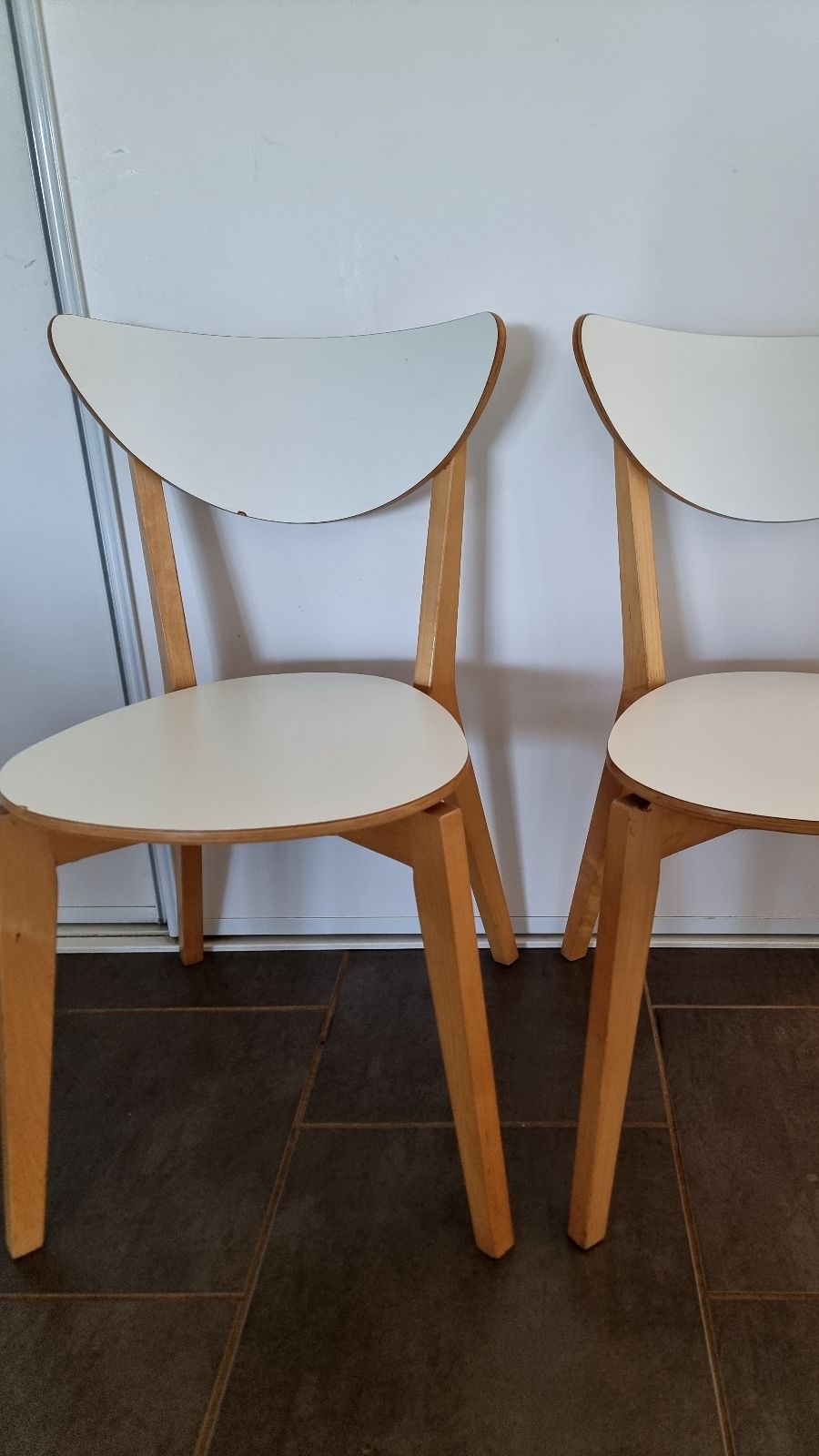 Ikea Dining Chair Ikea White Chair With Wooden Legs Paul White - Main Image