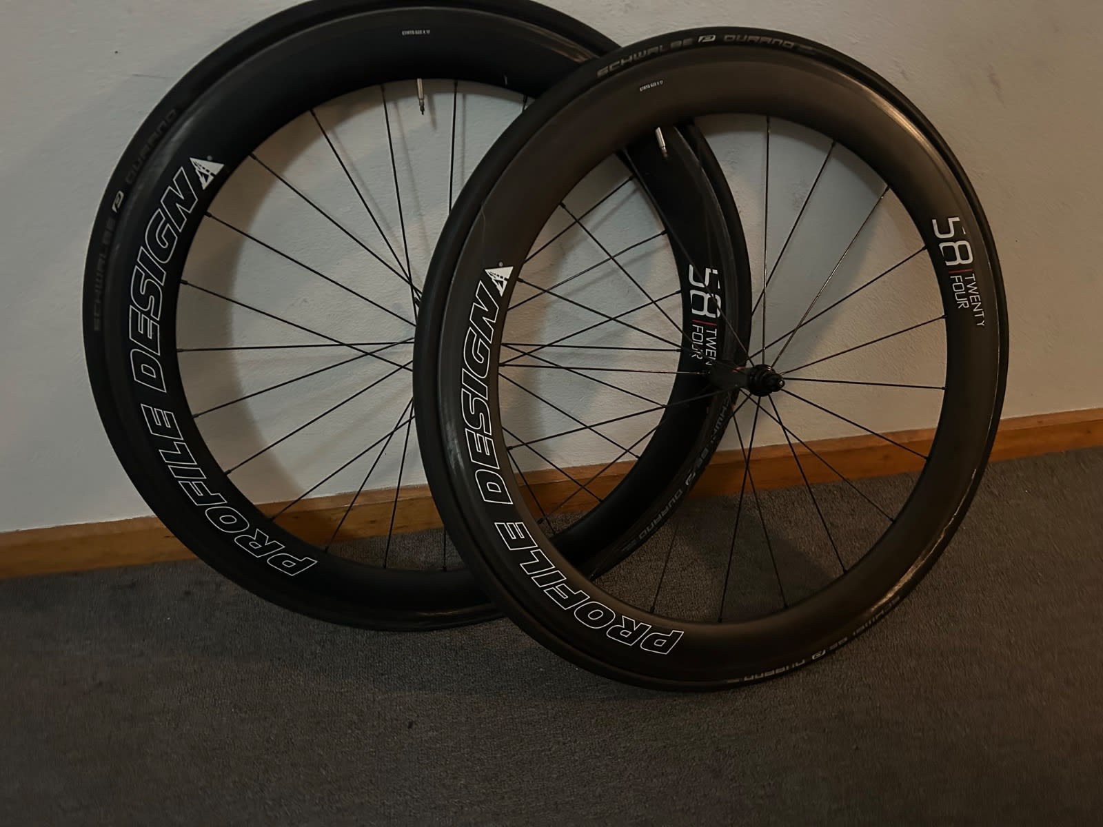 Profile Design 58 Twenty Four Carbon Race Wheels Schwalbe
