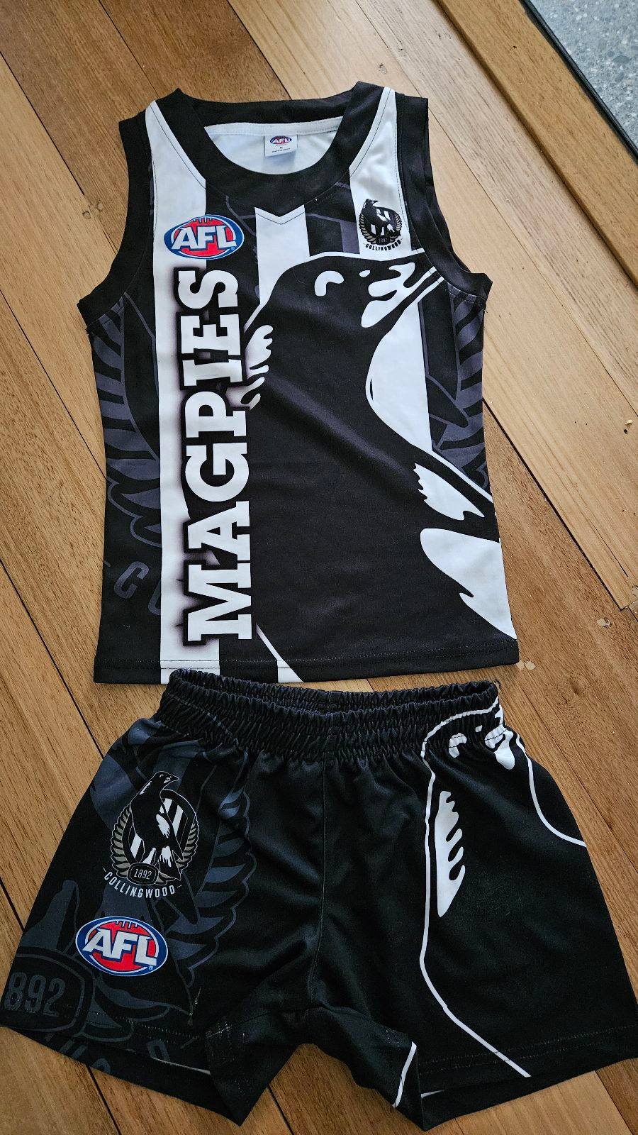 Collingwood AFL Kids singlet and shorts Kids Clothing in Howrah