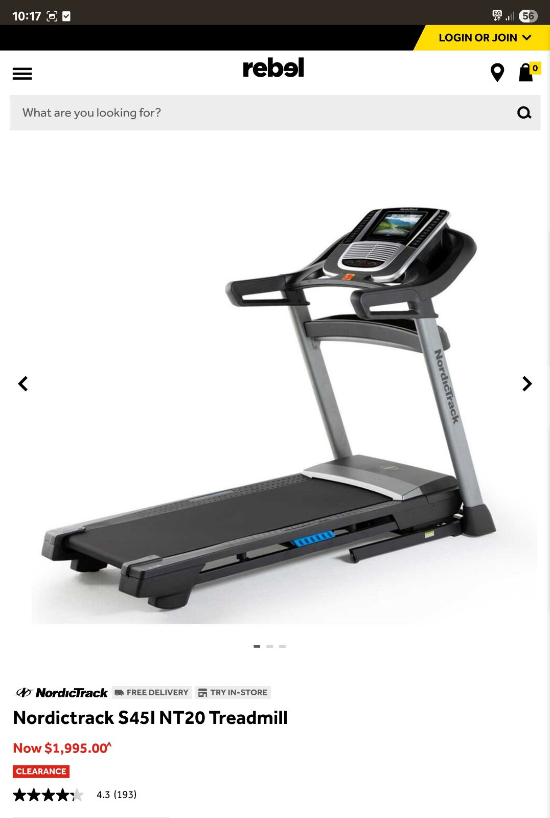 Nordictrack Commercial Nordictrack Treadmill S45i Nordictrack S45i
