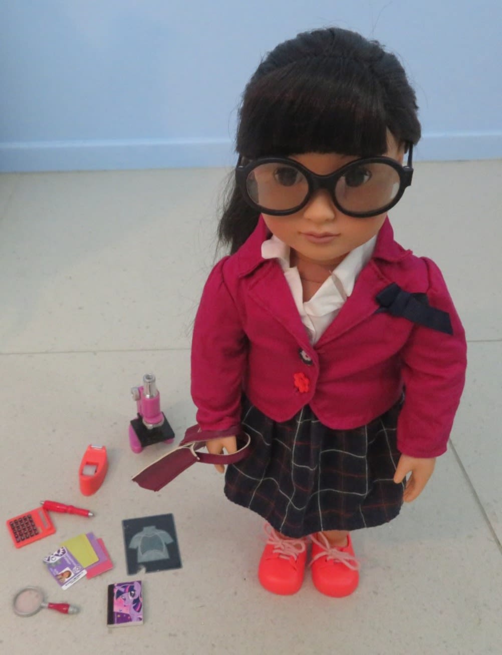 OUR GENERATION SCHOOL STUDENT DOLL BLACK HAIR WITH