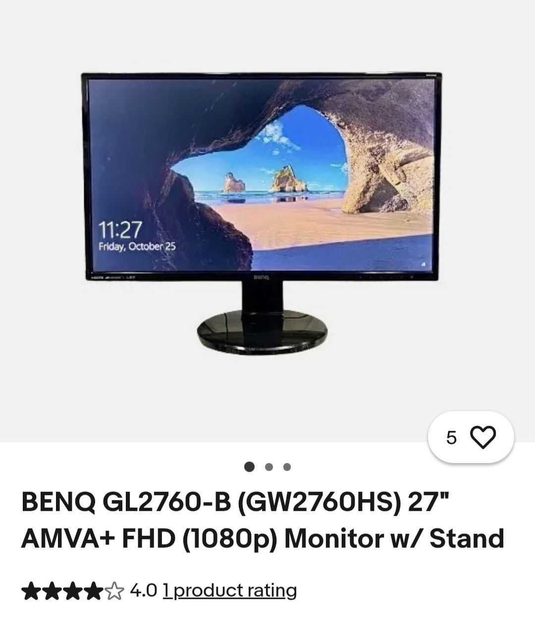 ディスプレイのみ] BenQ GW2760S 27インチ 液晶モニター BenQ GW2760S