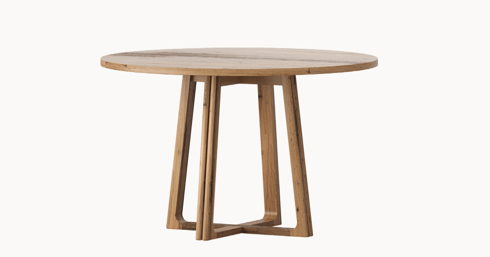 BILBAO 1600mm Round Dining Table Australian Wormy Chestnut