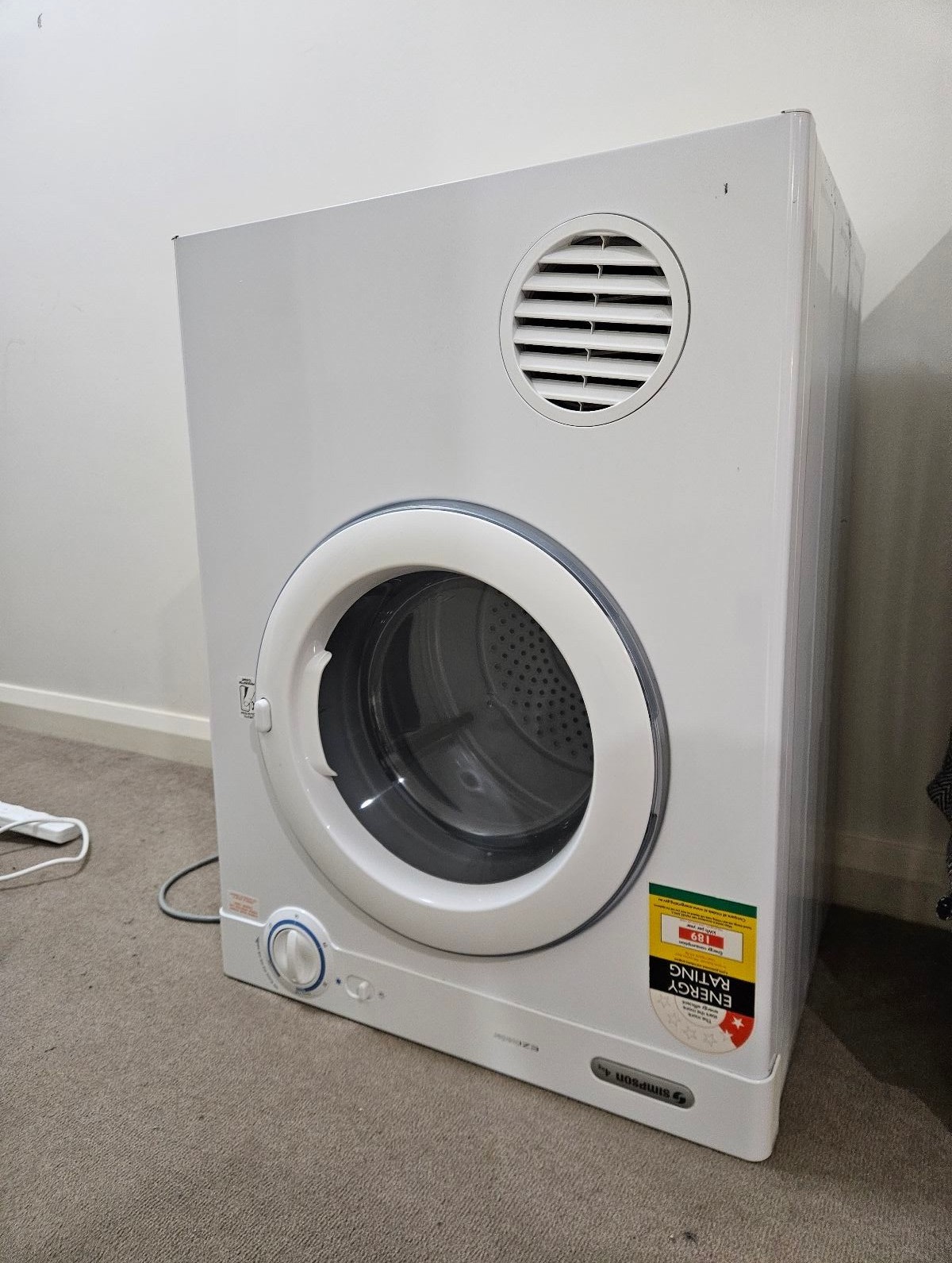 Simpson 4kg EZ Loader Dryer Washing Machines Dryers in