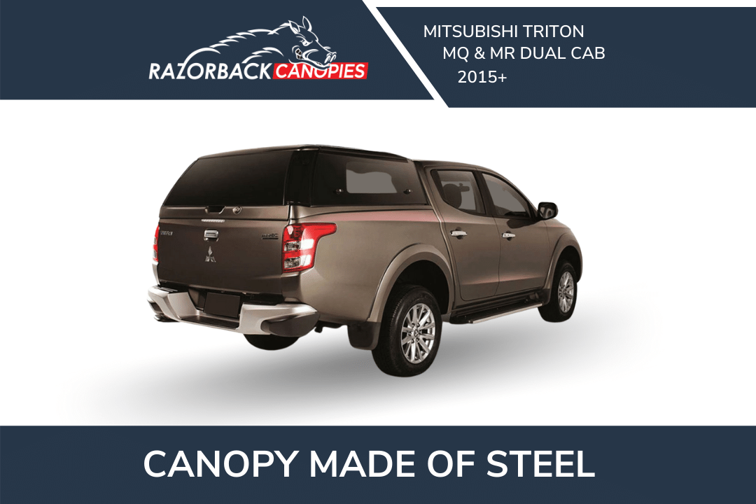 RAZORBACK STEEL UTE CANOPY MITSUBISHI TRITON MQ DUAL CAB Auto