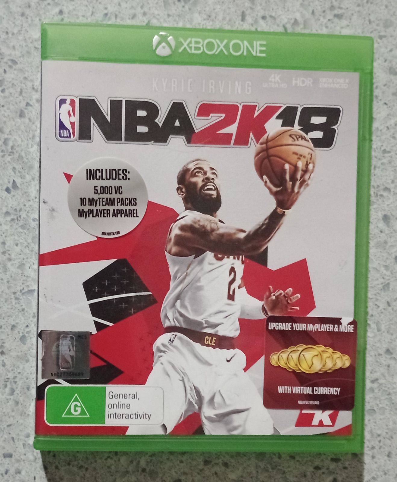 NBA 2K18- XBOX One 4KUltra HD Game Disc LeBron James Cover