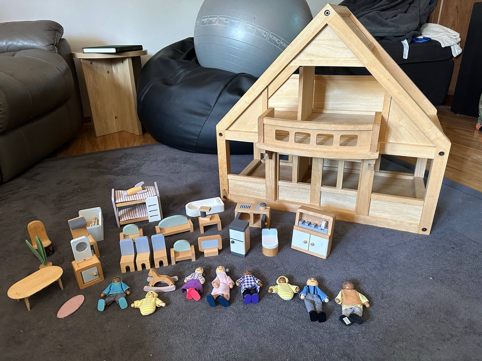 Wooden Dolls House, including furniture and Dolls Gumtree Australia