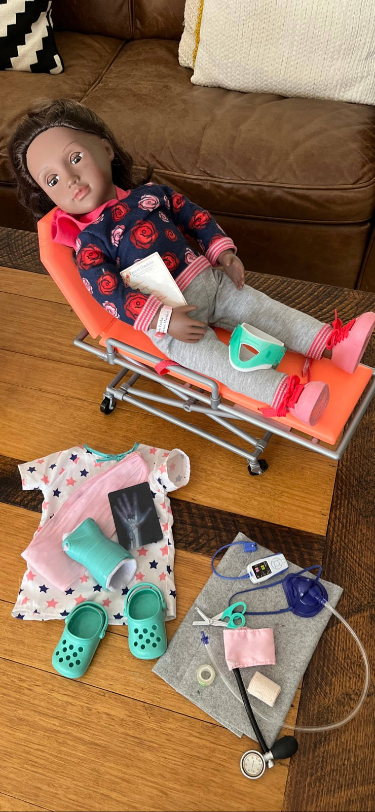 Our generation doll with medical set with stretcher Toys Gumtree