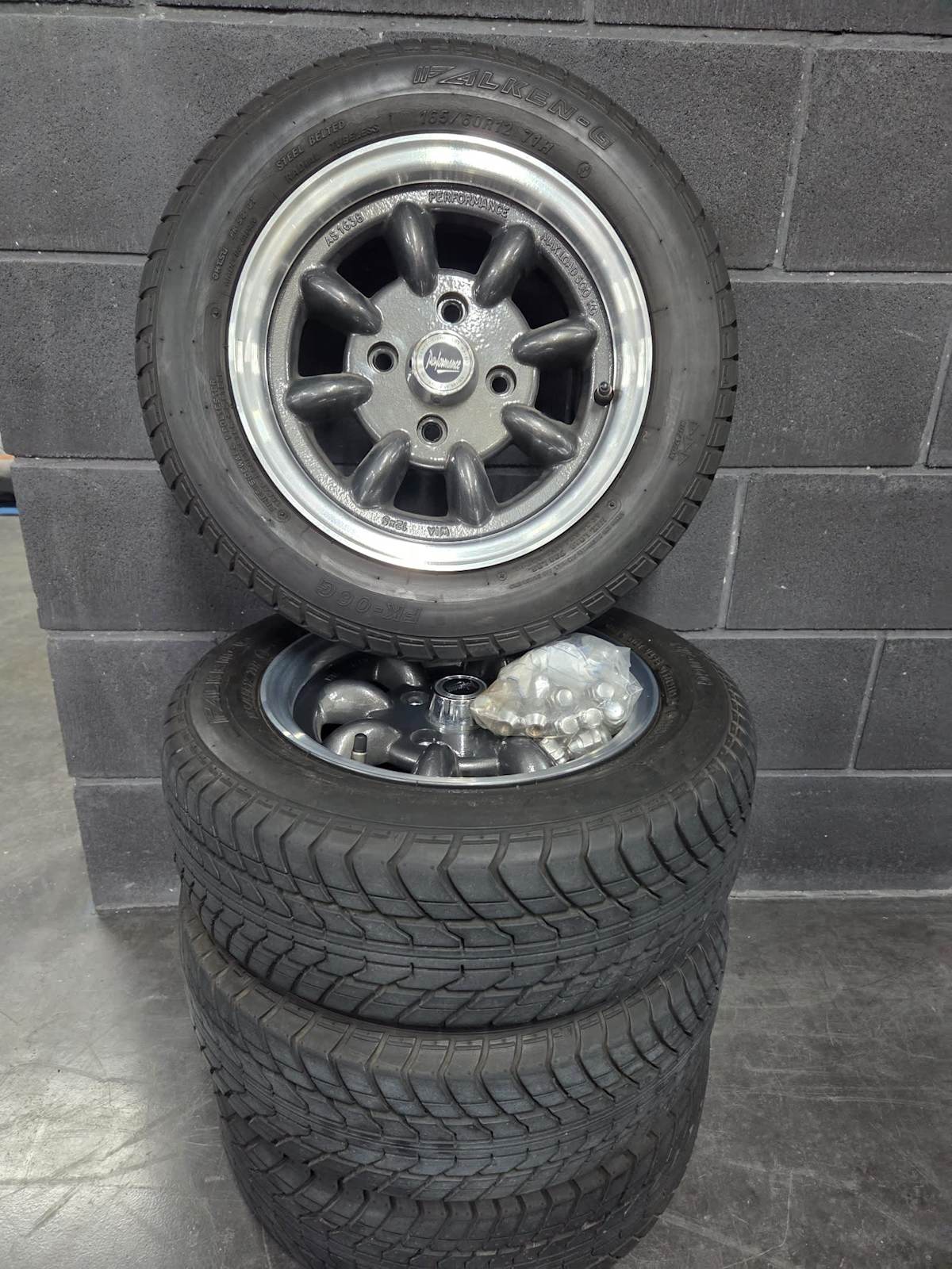 Performance superlite 12 x suit classic mini or moke Wheels