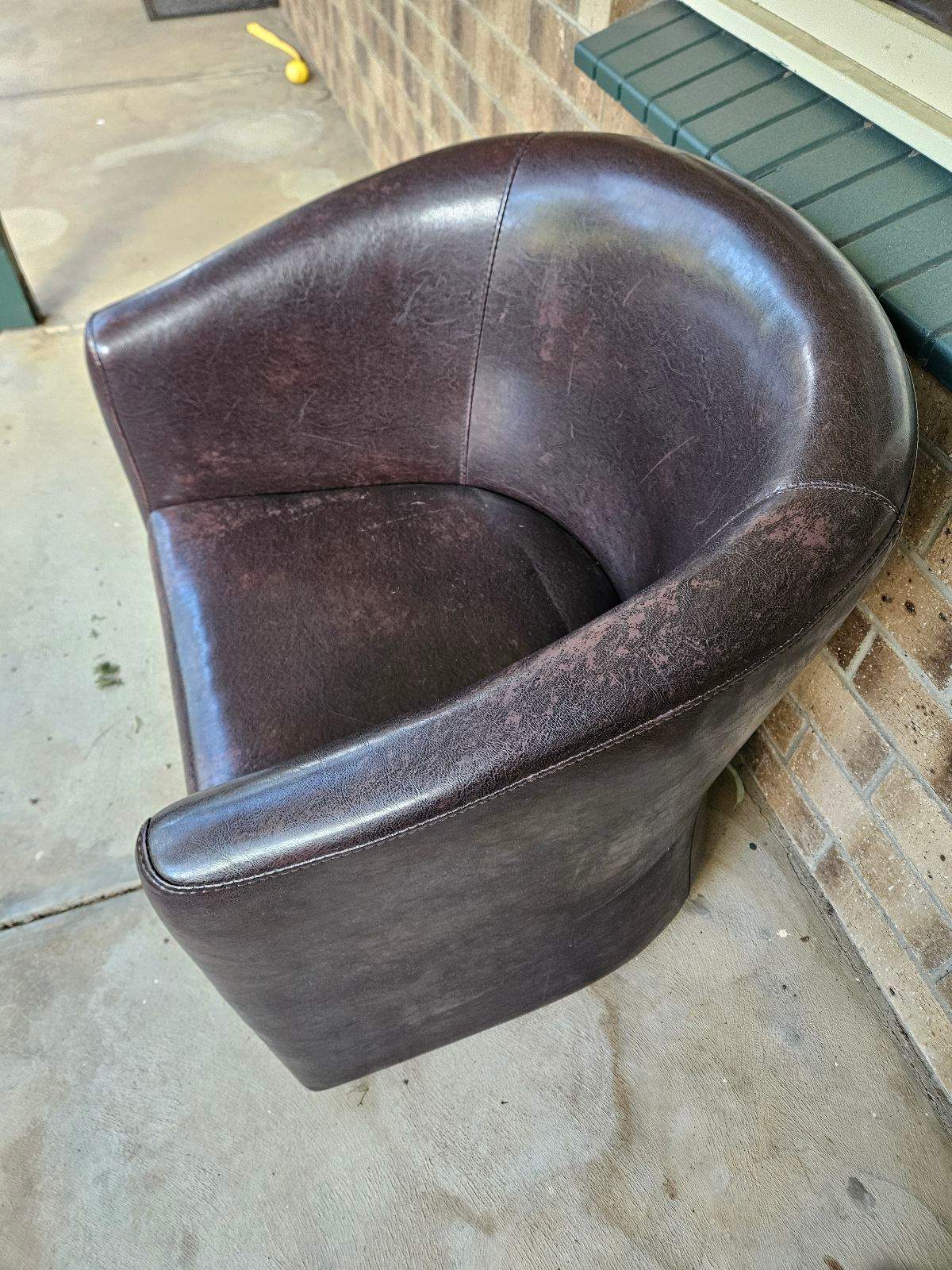 Faux Leather Gumtree Tub Chairs Tub Chair Brown Leather Look