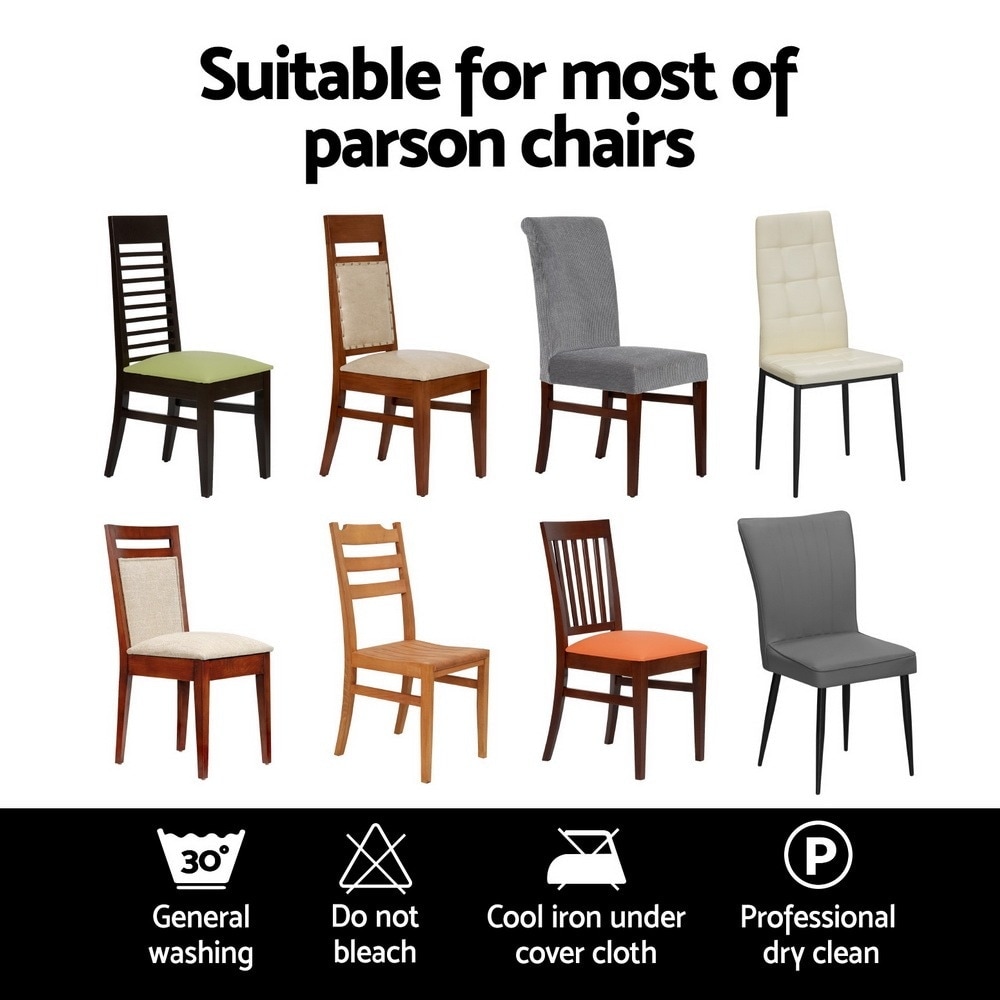 Dining Chair Covers 6x Slipcovers Spandex Stretch Banquet