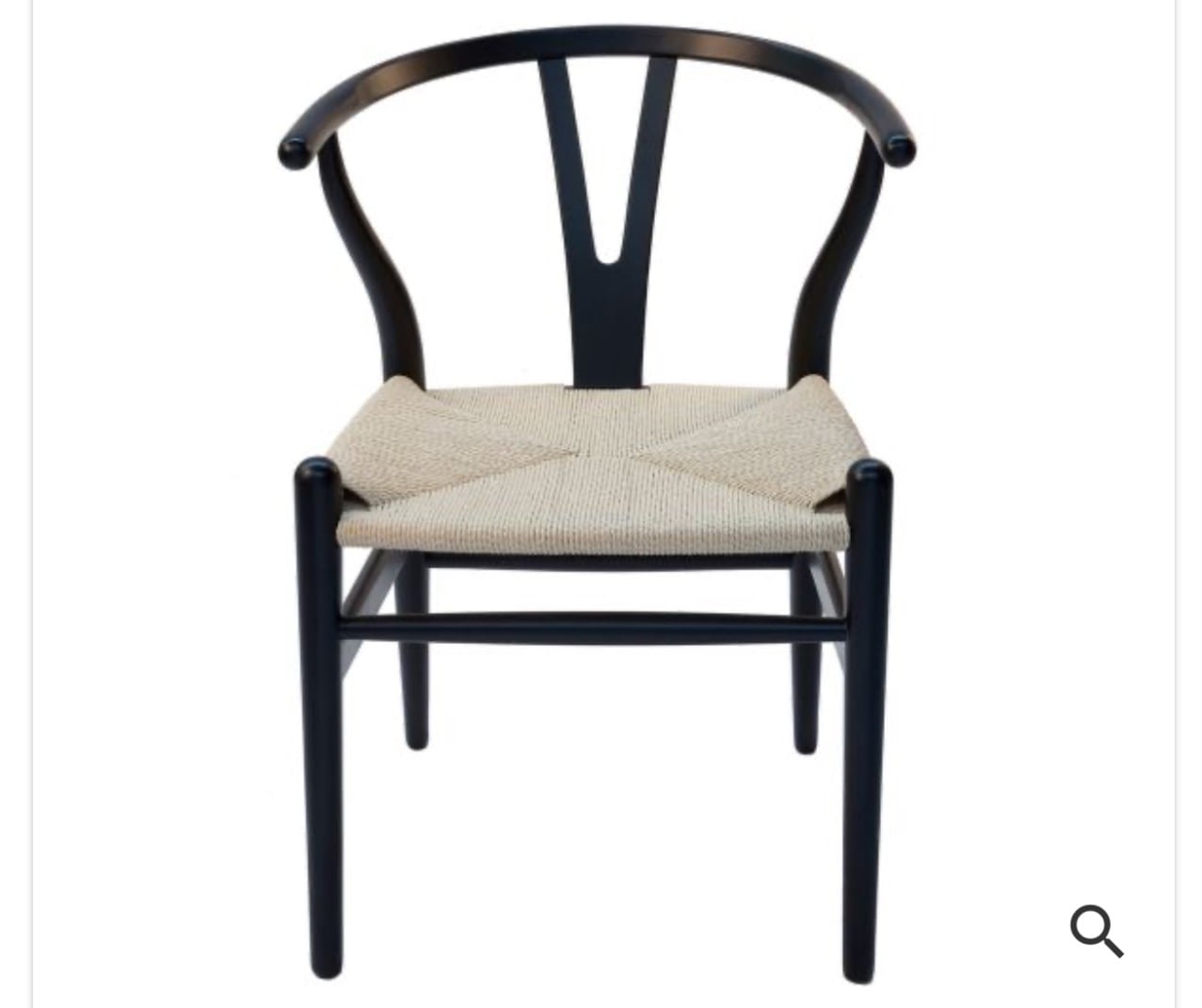 Replica Wishbone Chair Black Natural