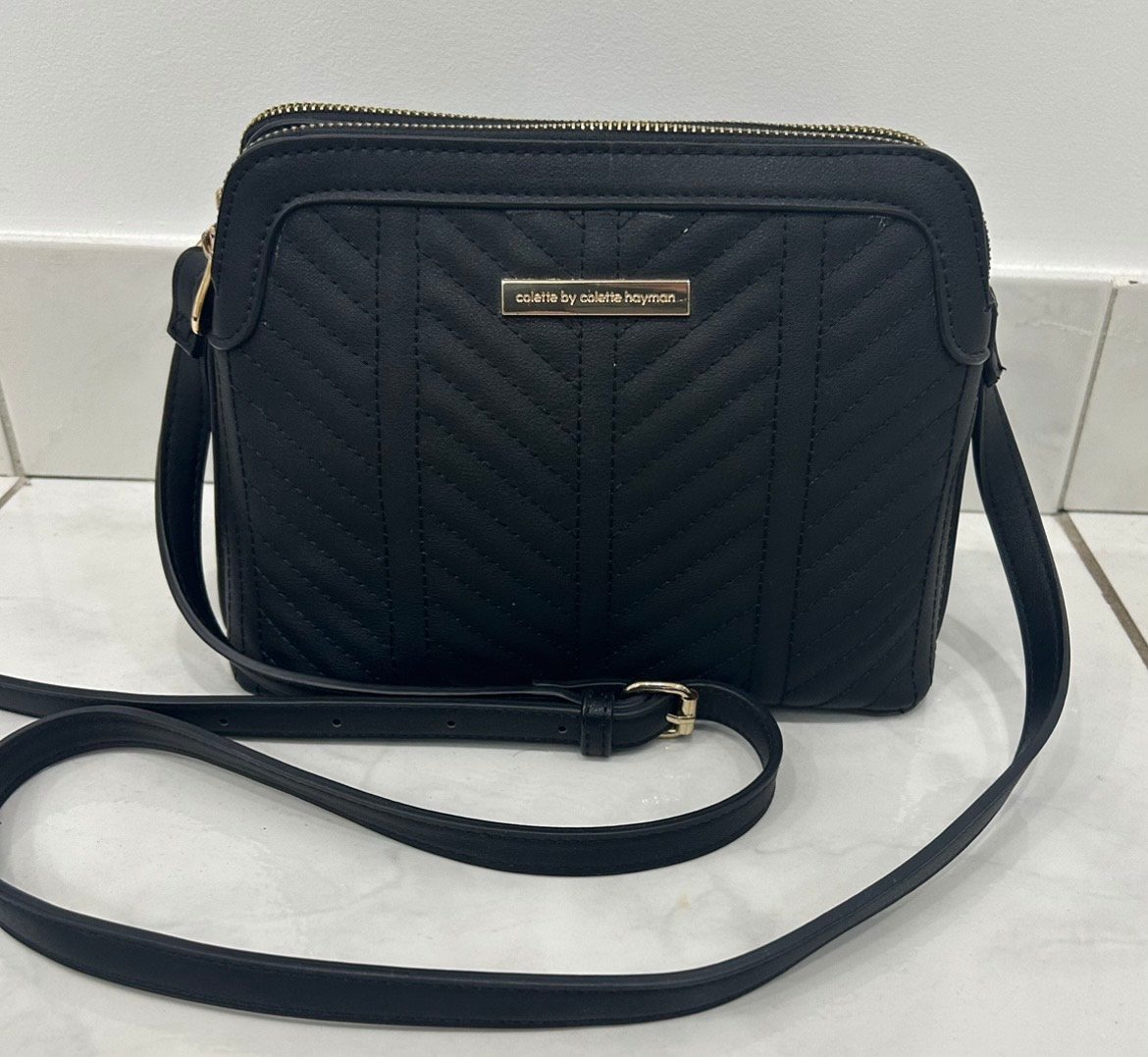 Colette Black Cross Body Bag Australia Black Macy Shoulder Bag