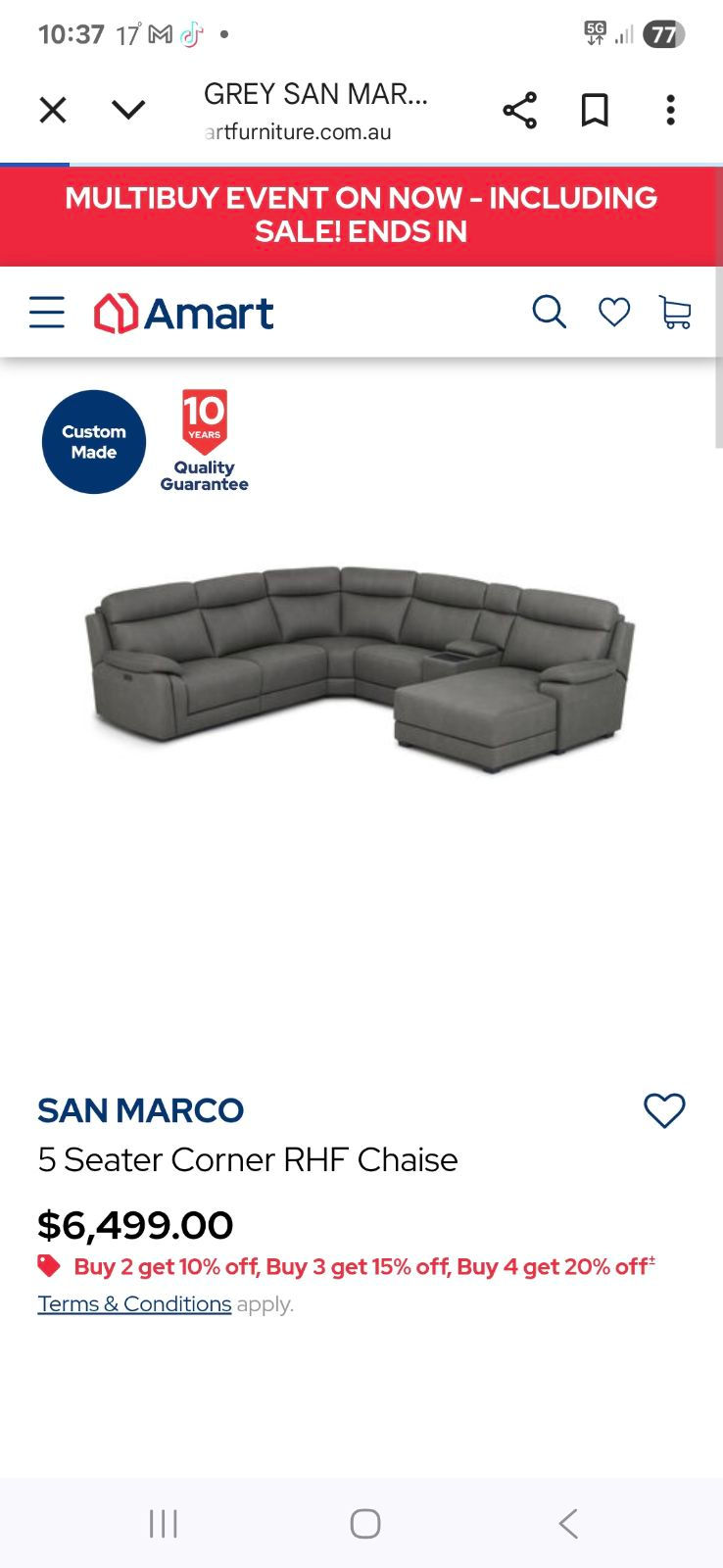 Amart Furniture San Marco Electric Recliner Amart San Marco Seater