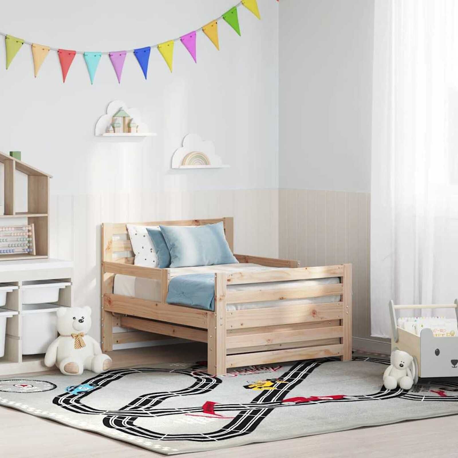 Extendable Bed Frame for Kids Other Brown 80 x 130 165 200 cm