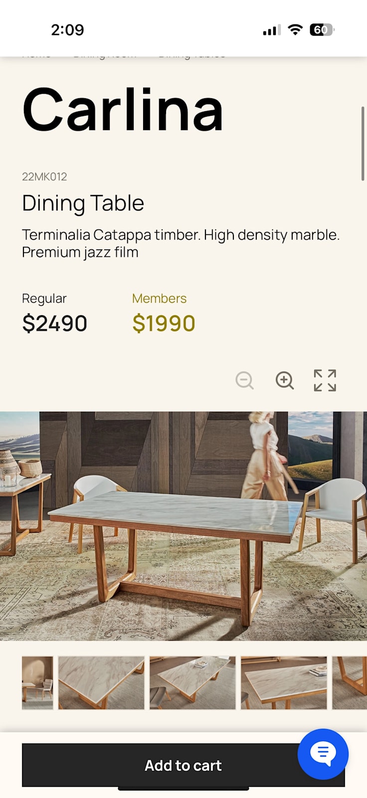 Luxury Nick Scali Carlina dining table (180x100cm) Gumtree