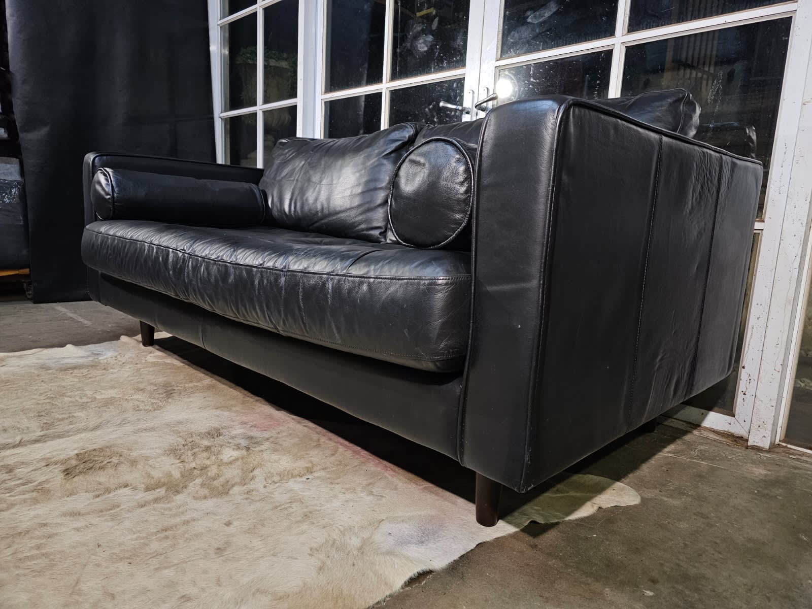 Superb Vintage Florence Knoll Style Leather Sofa Gumtree