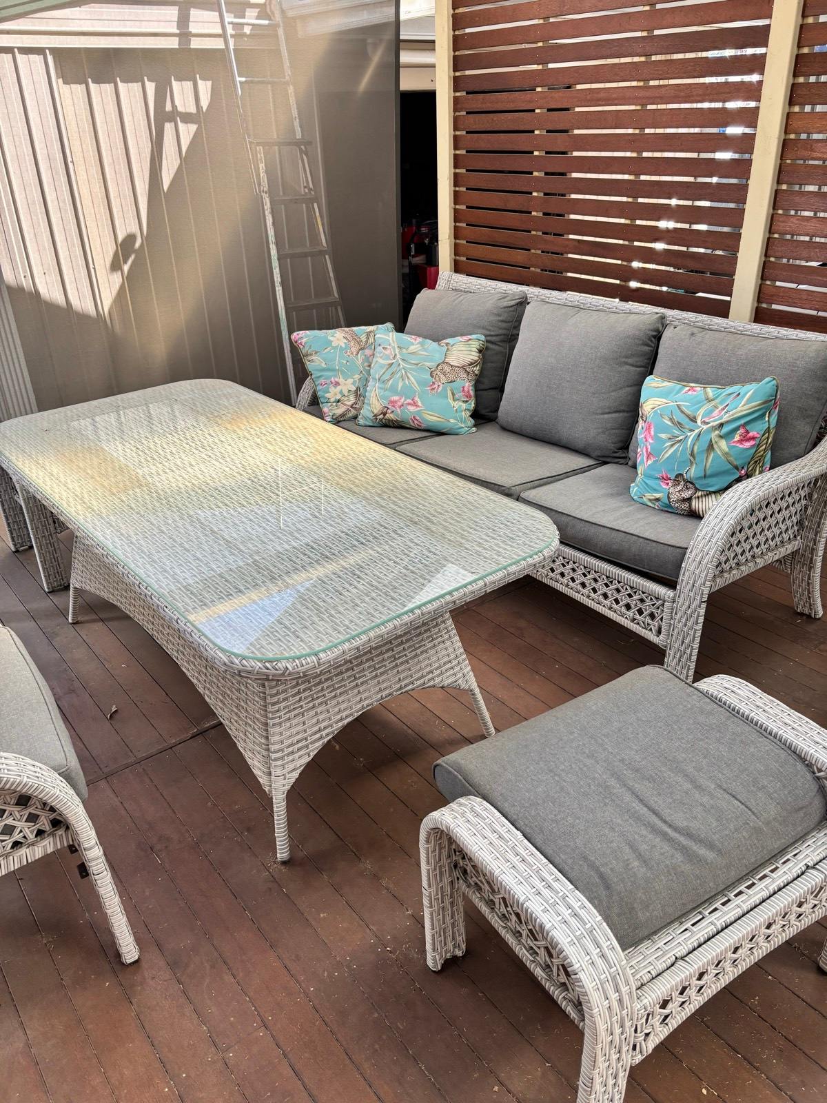 Bunnings Australia Piece Outdoor Dining Set Bunnings Gardeon