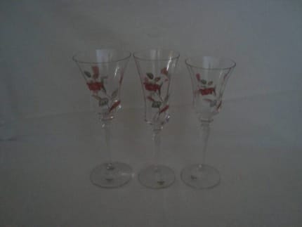 Vintage Mikasa Plie Water Glasses / Mikasa Cut Glass Water Goblets /  Elegant Stemware / Vintage Mikasa Glasses / Mikasa Plie Water Goblets