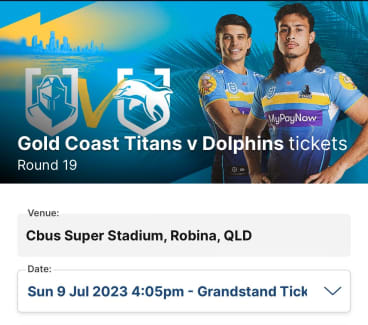 Gold Coast Titans v Dolphins Tickets