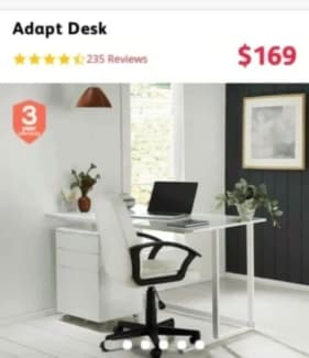 white desks for sale under $100