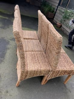 used wicker dining chairs