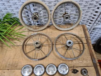 Vintage pram wheels discount
