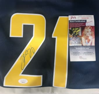 Paul George Signed Pacers Throwback Jersey (JSA COA)