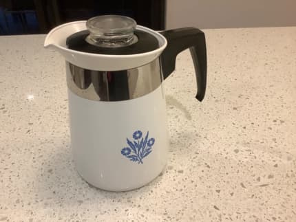 Vintage Retro Corning Ware 10-cup Enamel Stovetop Coffee Percolator / Coffee  Maker / Coffee Pot spice of Life Le Cafe P-149 