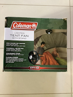 coleman cpx lighted tent fan with stand