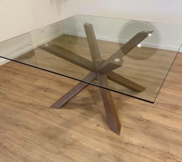 nick scali square glass dining table