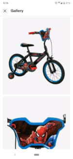 Spiderman 40cm hot sale bike