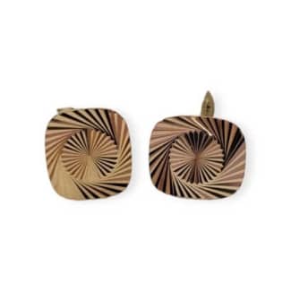 T.M.Lewin Mens Silver and Rose Gold Square Cufflinks