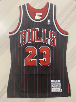 Vintage Nike Jordan Bulls Pinstripe Jersey Men's Medium for Sale in